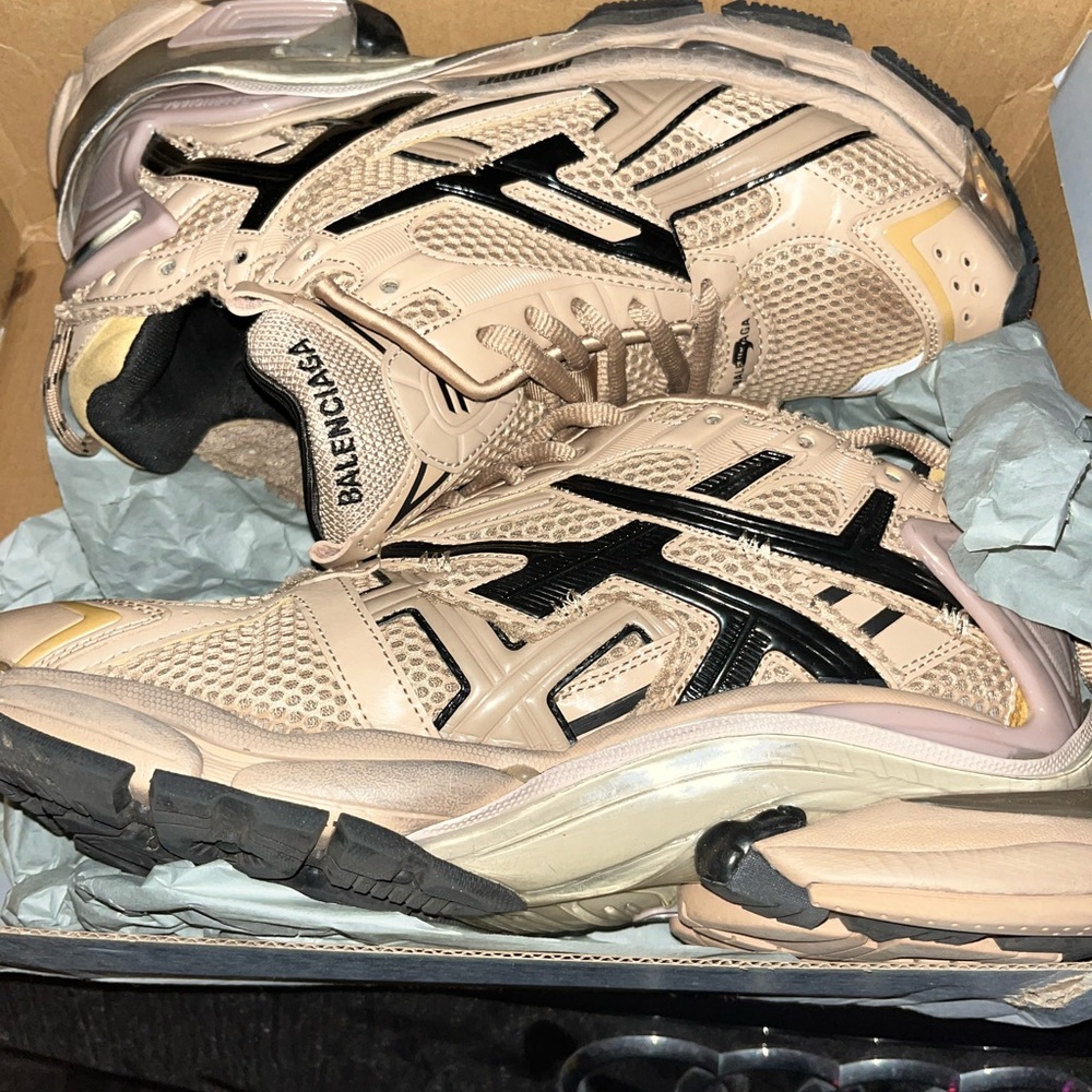 Balenciaga Beige and Black Athletic Shoes